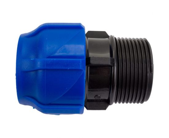 Компрессионная соединительная муфта VALFEX ПНД, с наружной резьбой, 32x1 1/4"" 121001132114 