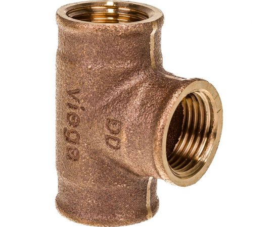 Тройник Viega, ВВВ, 1/2"", 1/2"", 1/2"", бронза RX, равнопроходной 264222 