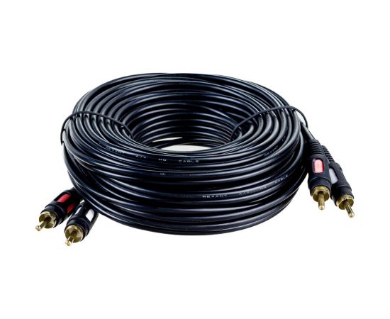 Шнур REXANT 2 RCA - 2 RCA, длина 10 метров, черный 17-0148 – изображение 2