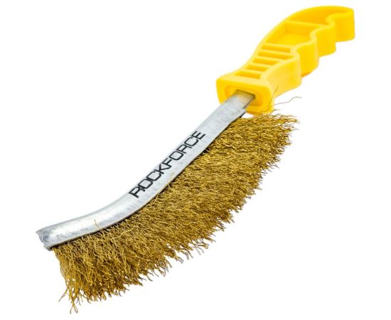 Щетка по металлу ROCKFORCE ручная, в железном корпусе с пластиковой рукояткой RF-34012123 – изображение 2