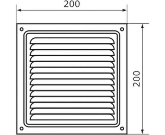 Решетка вентиляционная 200x200 мм, белая Домарт 171095 – изображение 2