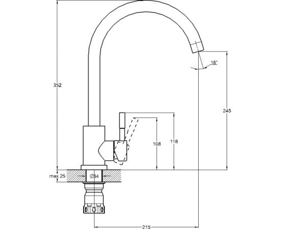 Смеситель для кухни Solone EZA4-D090 – изображение 2