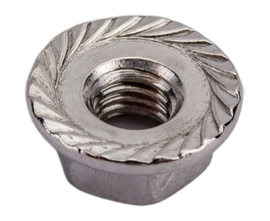 Шестигранная гайка с фланцем и насечками DINFIX DIN 6923, нерж. А2, М4, 50 шт. 00-00002659 – изображение 2