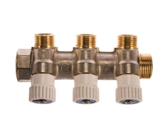 Распределительный коллектор STOUT 3/4, 3 отвода 1/2 SMB 6851 341203 – изображение 3