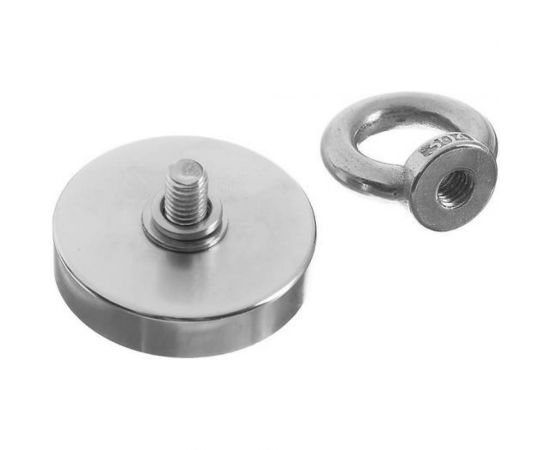 Неодимовый магнит с петлёй для авто Cartage диаметр 48 мм, сцепление 75 кг 5180109 – изображение 3