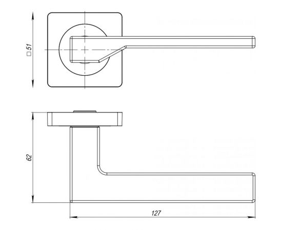 Раздельная ручка Ajax LEVEL JK BL-24 черный 44325 – изображение 3