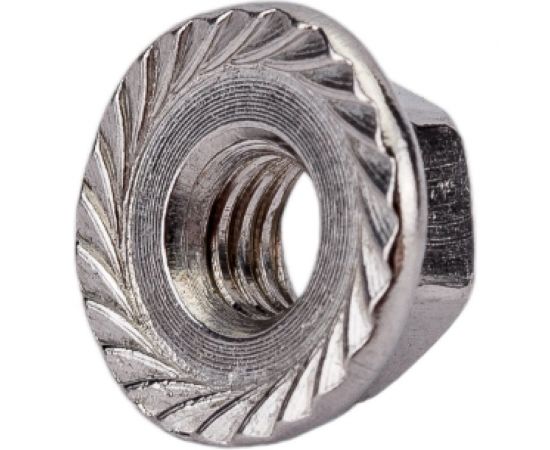 Шестигранная гайка с фланцем и насечками DINFIX DIN 6923, нерж. А2, М4, 50 шт. 00-00002659 – изображение 3