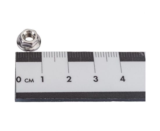 Шестигранная гайка с фланцем и насечками DINFIX DIN 6923, нерж. А2, М4, 50 шт. 00-00002659 – изображение 4