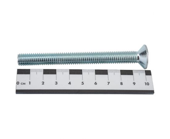 Винт ZAMETAL М10х100 пр. 8.8, с пот. гол., в/ш, DIN 7991, оц., 50 шт ZA516237 – изображение 4