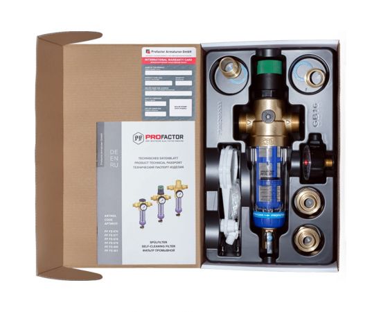 Фильтр с системой очистки и регулятором давления PROFACTOR 1/2"-3/4" PF FS 877 – изображение 4