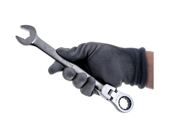 Набор комбинированных шарнирных ключей с трещоткой 12 предметов Inforce 06-05-51 – изображение 4