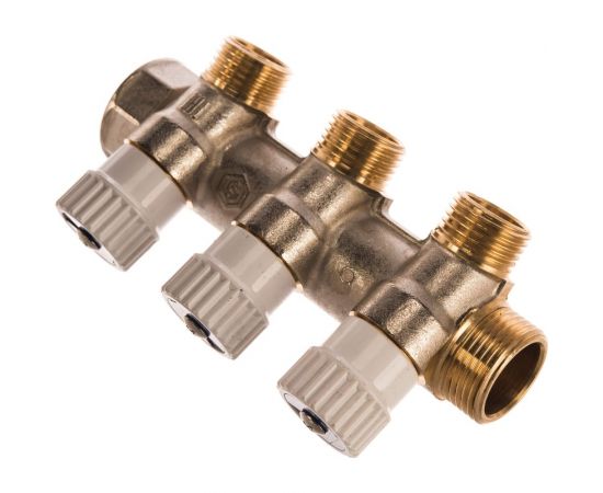 Распределительный коллектор STOUT 3/4, 3 отвода 1/2 SMB 6851 341203 – изображение 4