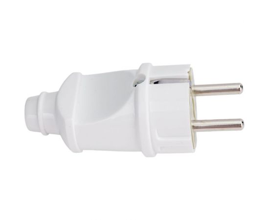 Вилка TDM прямая, с заземлением, белая, 16А, 250В, серии ""Народная"" SQ1806-0403 – изображение 4