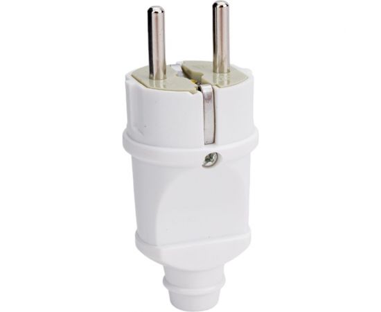 Вилка TDM прямая, с заземлением, белая, 16А, 250В, серии ""Народная"" SQ1806-0403 – изображение 5