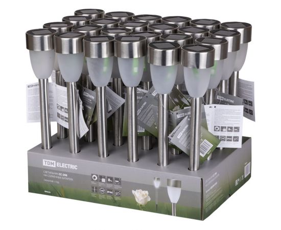 Светильник TDM СС-298 на солнечных батареях, сталь, 5,5х37cм, ДБ, SQ0330-0103 – изображение 6