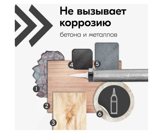 Силиконовый нейтральный герметик KUDO PROFF прозрачный, 600 мл KSP-130 – изображение 6