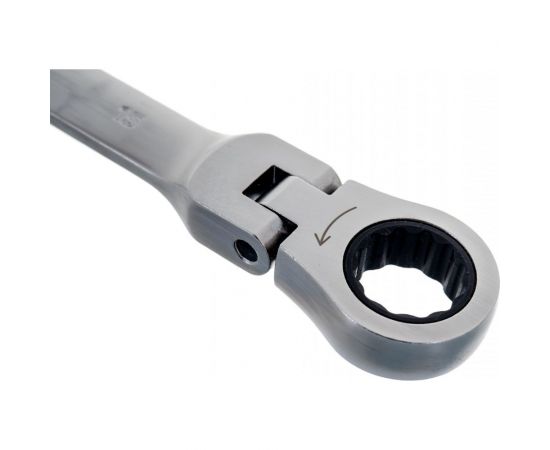 Набор комбинированных шарнирных ключей с трещоткой 12 предметов Inforce 06-05-51 – изображение 7