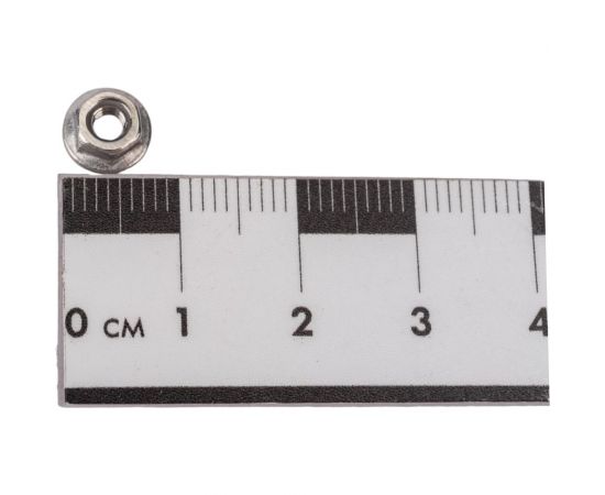 Шестигранная гайка с фланцем с насечками DINFIX ДИН 6923, нерж. А2, M3, 10 шт. 00-00002966 – изображение 7