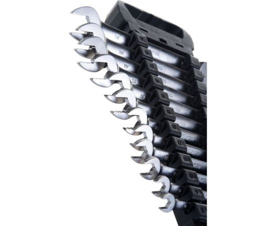 Набор комбинированных шарнирных ключей с трещоткой 12 предметов Inforce 06-05-51 – изображение 8