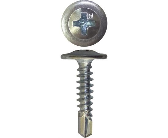 Саморез Daxmer ПШС 4,2x19 с прессшайбой сверло белый цинк 1 кг 432249 