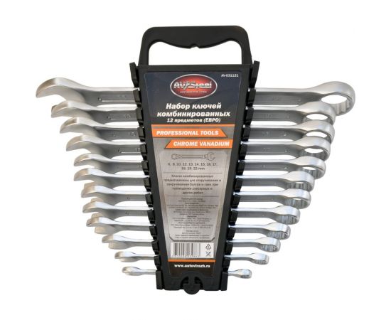 Набор ключей комбинированных AV Steel 12 предметов ЕВРО AV-031121 