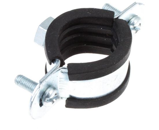 Хомут с винтовым креплением Стройбат 3/4" 25-28 мм белый цинк 6 шт. 308840 