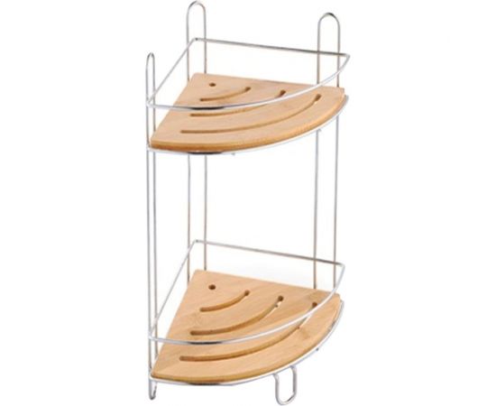 Двухъярусная полка Рыжий кот угловая, 195х195х365 мм BAMBOO-04 101246 