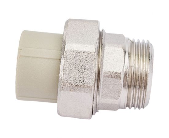 Муфта комбинированная разъемная с наружной резьбой VALFEX PP-R серая, 20 мм х3/4"" 10156120Г 127-0342 