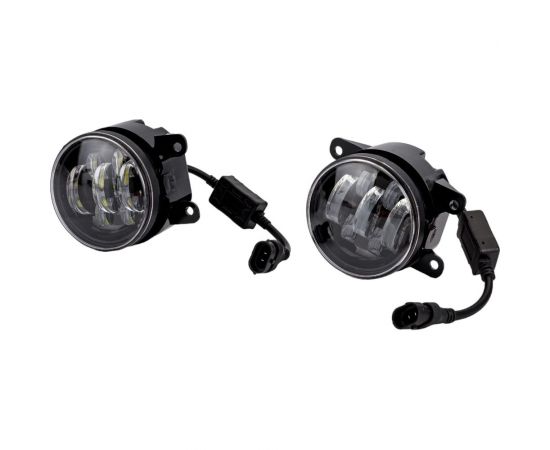 Противотуманные светодиодные автомобильные фары LEDZILLA универсальные с регулировкой, 70Вт 9-32В ДХО лед, ПТФ на авто противотуманки, 2 шт 2190-70W 