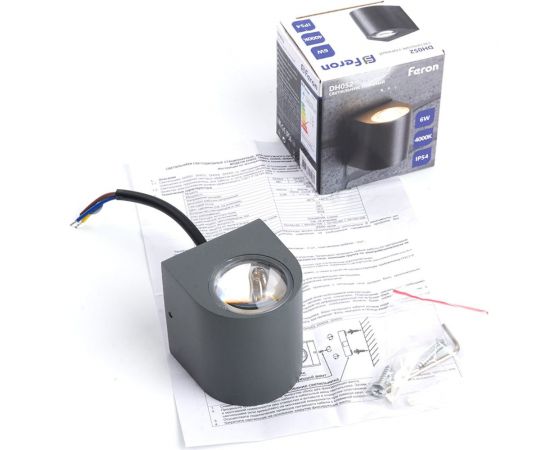 Уличный светодиодный светильник FERON DH052, 6W, 400Lm, 4000K, серый 48474 – изображение 11