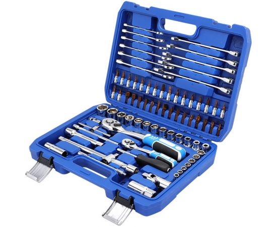 Набор инструментов для авто GOODKING 78 предметов, 1/4 1/2, трещотка 72 зуба B-10078 – изображение 2