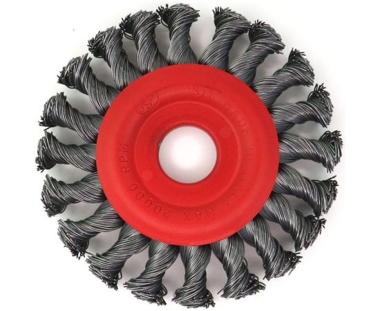 Щетка дисковая жгутовая для УШМ 115x12x22.2 мм, проволока сталь 0.50 мм SIT 2012 – изображение 2