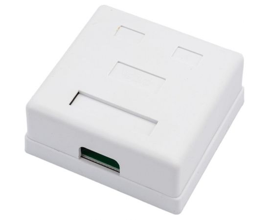 Настенная розетка TWT 2 порта RJ-45, категория 5е, экранированная, белая, SM2-4545/S-WH – изображение 2