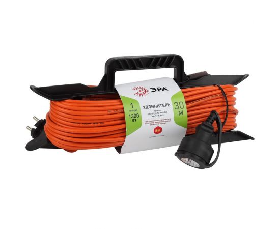 Силовой удлинитель ЭРА UFx-1-2x0.75-30m-IP44 на рамке, без заземления, 1 гнездо, 30м, ПВС 2x0.75 Б0046822 – изображение 2