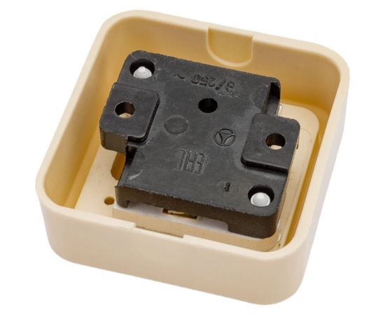 Двухклавишный выключатель ООО Ливны-Электро открытой установки А2-004 УХЛ 4 слоновая кость ВОП 17 – изображение 2