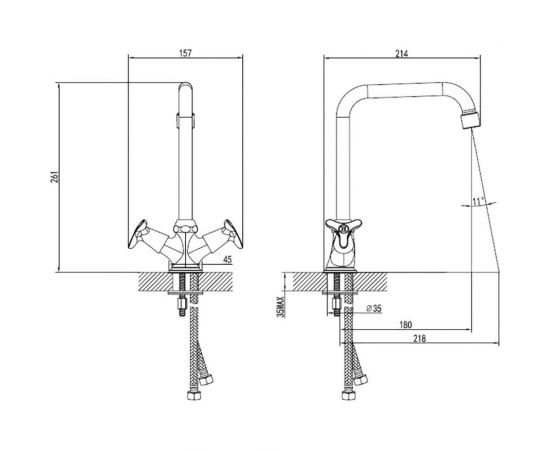Смеситель для кухни Zenta Санди хром Z2901 – изображение 2