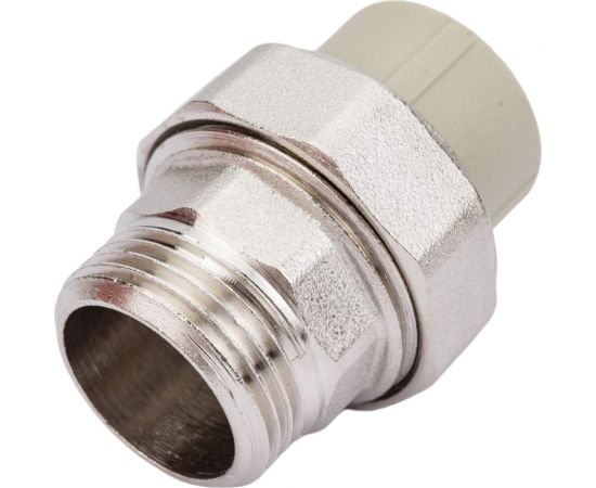 Муфта комбинированная разъемная с наружной резьбой VALFEX PP-R серая, 20 мм х3/4"" 10156120Г 127-0342 – изображение 3