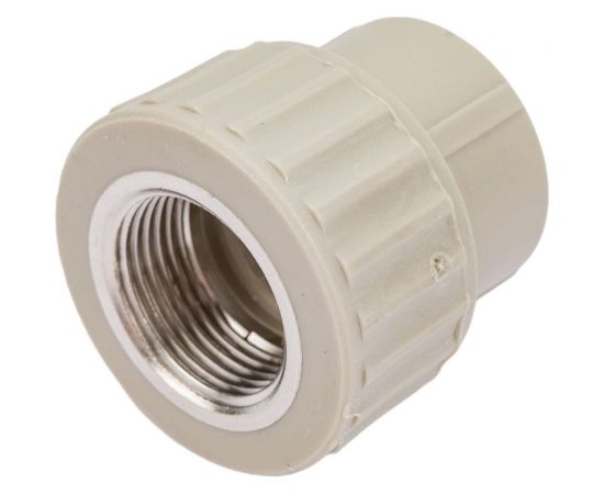 Муфта комбинированная с внутренней резьбой VALFEX PP-R серая, 20 мм х3/4"" 10129120Г 127-0354 – изображение 3