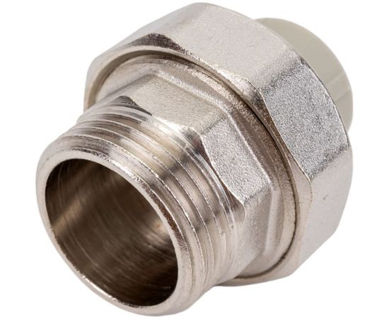 Муфта комбинированная разъемная с наружной резьбой VALFEX PP-R серая, 20 мм х1"" 10156125Г 127-0343 – изображение 3