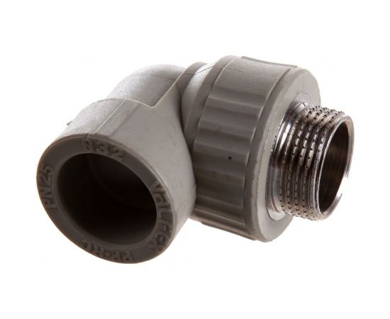 Угольник комбинированный с наружной резьбой VALFEX PP-R серый, 32 мм х1"", 90 градусов 10126032Г 127-0495 – изображение 3