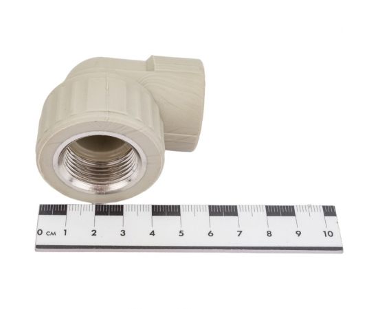 Угольник комбинированный с внутренней резьбой VALFEX PP-R серый, 25 мм х3/4"", 90 градусов 10125025Г 127-0488 – изображение 4