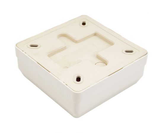 Четырехместная квадратная розетка UNIVersal серия Олимп с заземлением, открытой установки, 16А, 220В, слоновая кость ivory еврослот 1171 – изображение 4