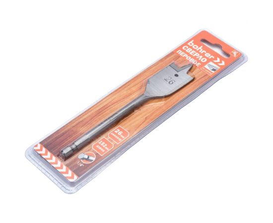 Сверло перовое по дереву (26х152 мм) BOHRER 31726152 – изображение 4