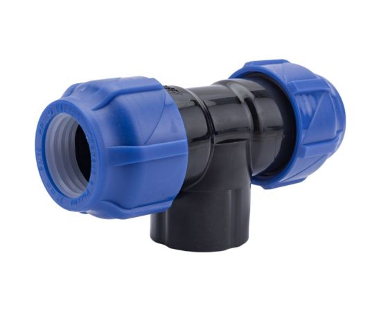 Компрессионный переходной тройник VALFEX ПНД, с внутренней резьбой, 32-1""-32 1210013210032 – изображение 4