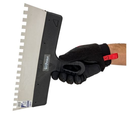 Зубчатый шпатель Управдом нержавеющий, 350 мм, размер зуба 10x10 мм 4100001890 – изображение 4