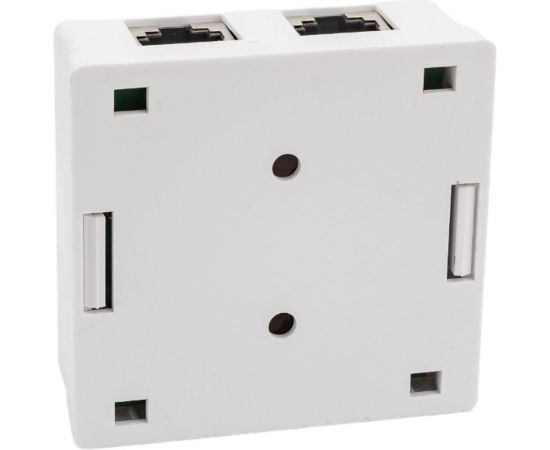 Настенная розетка TWT 2 порта RJ-45, категория 5е, экранированная, белая, SM2-4545/S-WH – изображение 5