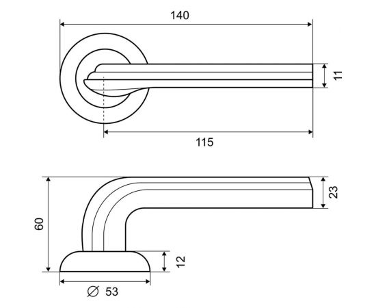 Дверная ручка Palladium A Leteza GP СТ-00000578 – изображение 5
