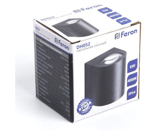 Уличный светодиодный светильник FERON DH052, 6W, 400Lm, 4000K, серый 48474 – изображение 10