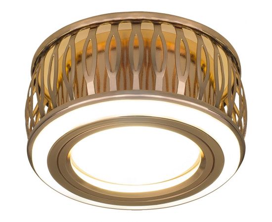 Светильник Gauss Backlight BL096 Кругл. Золото/Белый, Gu5.3, 3W, LED 3000K 1/30 