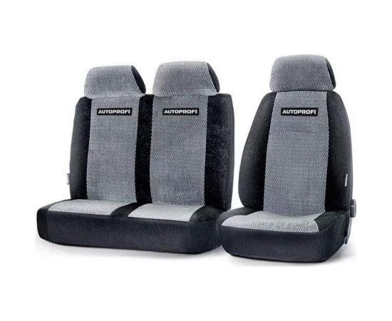 Модельные чехлы AUTOPROFI на ГАЗель Соболь Валдай GAZ-002 BK GY 